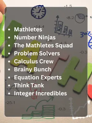 Math Team Names 