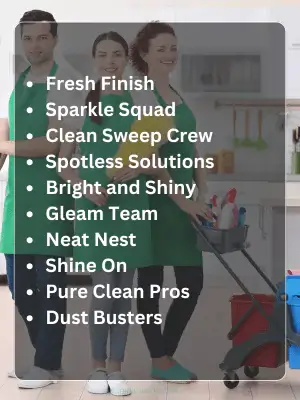 177 Cleaning Team Names That Show Professionalism and Fun 2 Best Cleaning Team Names