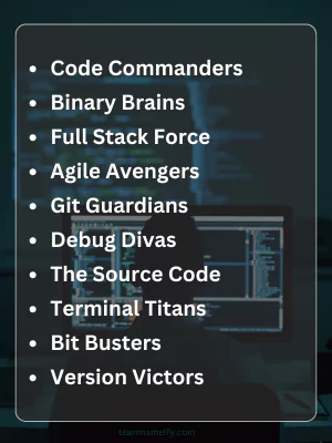 223 Coding Team Names That Are Clever Funny & Unique 2 Best Coding Team Names