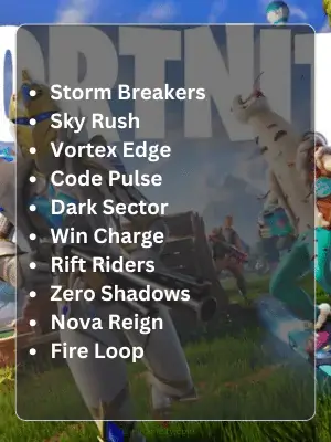 314 Fortnite Team Names That Dominate in 2025 2 Best Fortnite Team Names
