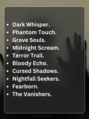 200 Horror Team Names That Are Dark, Scary, and Creative 2 Best Horror Team Names