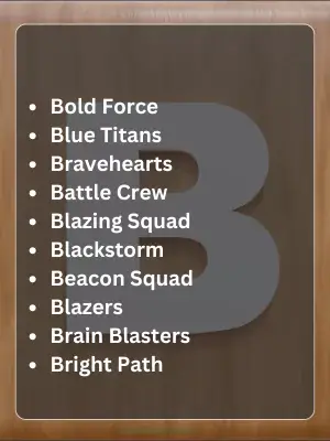 279 Best Team Name Starting with B for Every Group 2 Best Team Name Starting with B