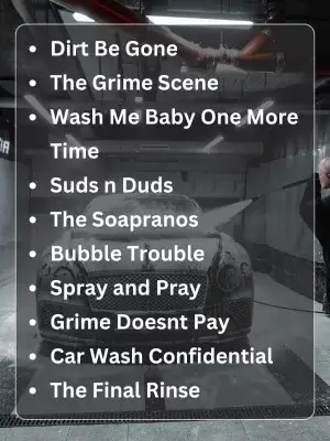 200+ Car Wash Names to Inspire Your Next Business Venture 2 Funny Car Wash Names