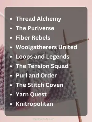 156 Best Knitting Group Names to Inspire Your Crew 3 Unique Knitting Group Names